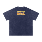 Off the Wall - Snow Washed Oversized Cotton T-Shirt