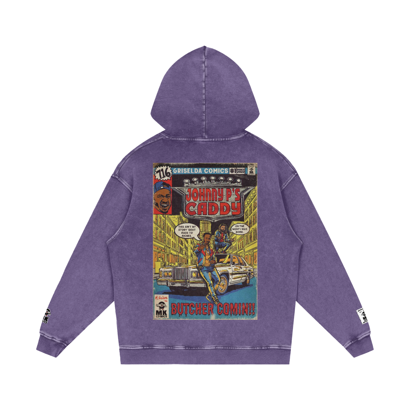Johnny P's Caddy - Snow Washed Loose Cotton Hoodie