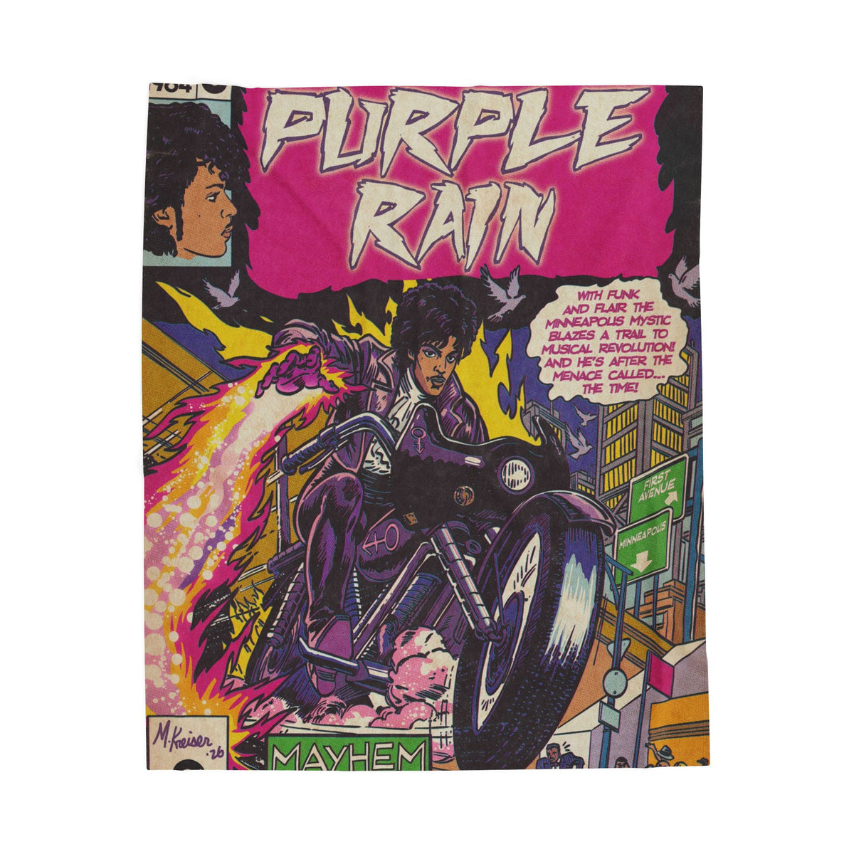 Purple Rain - Velveteen Plush Blanket