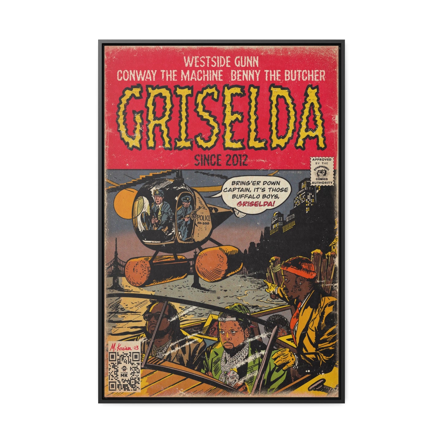Griselda - Comic Book Art - Gallery Canvas Wraps, Vertical Frame