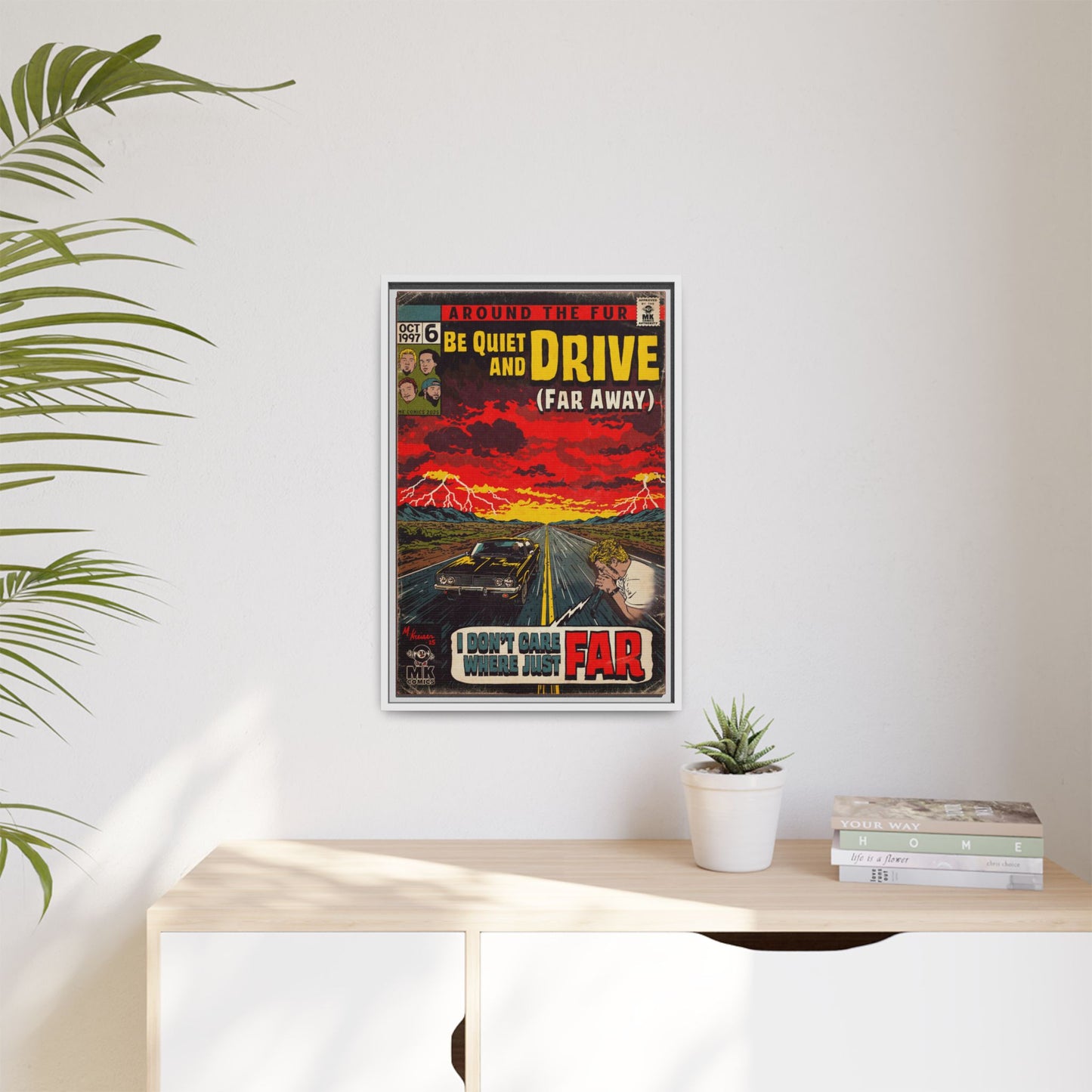 Be Quiet and Drive - Matte Canvas, Framed (Multi-color)