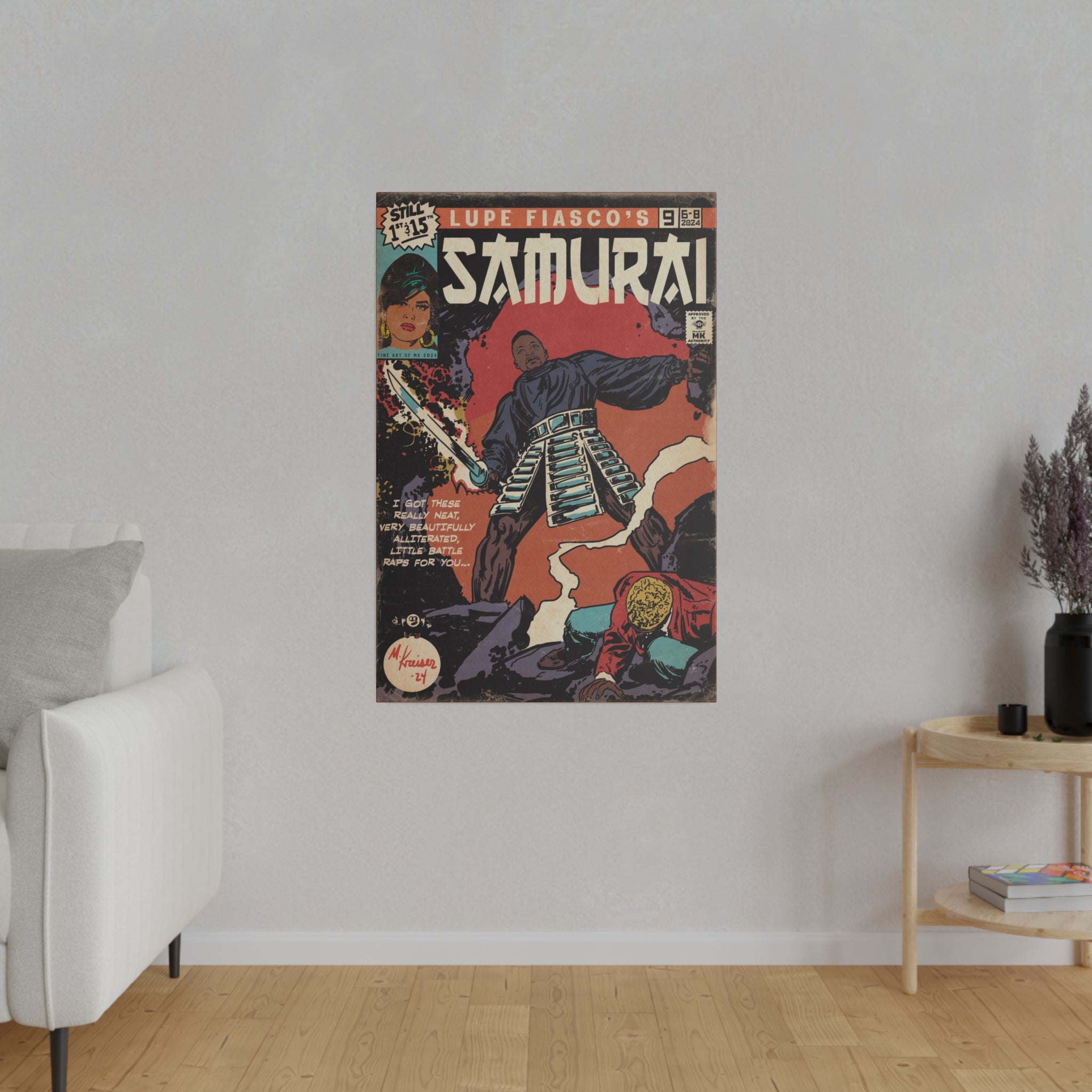 Samurai - Matte Canvas, Stretched, 0.75"
