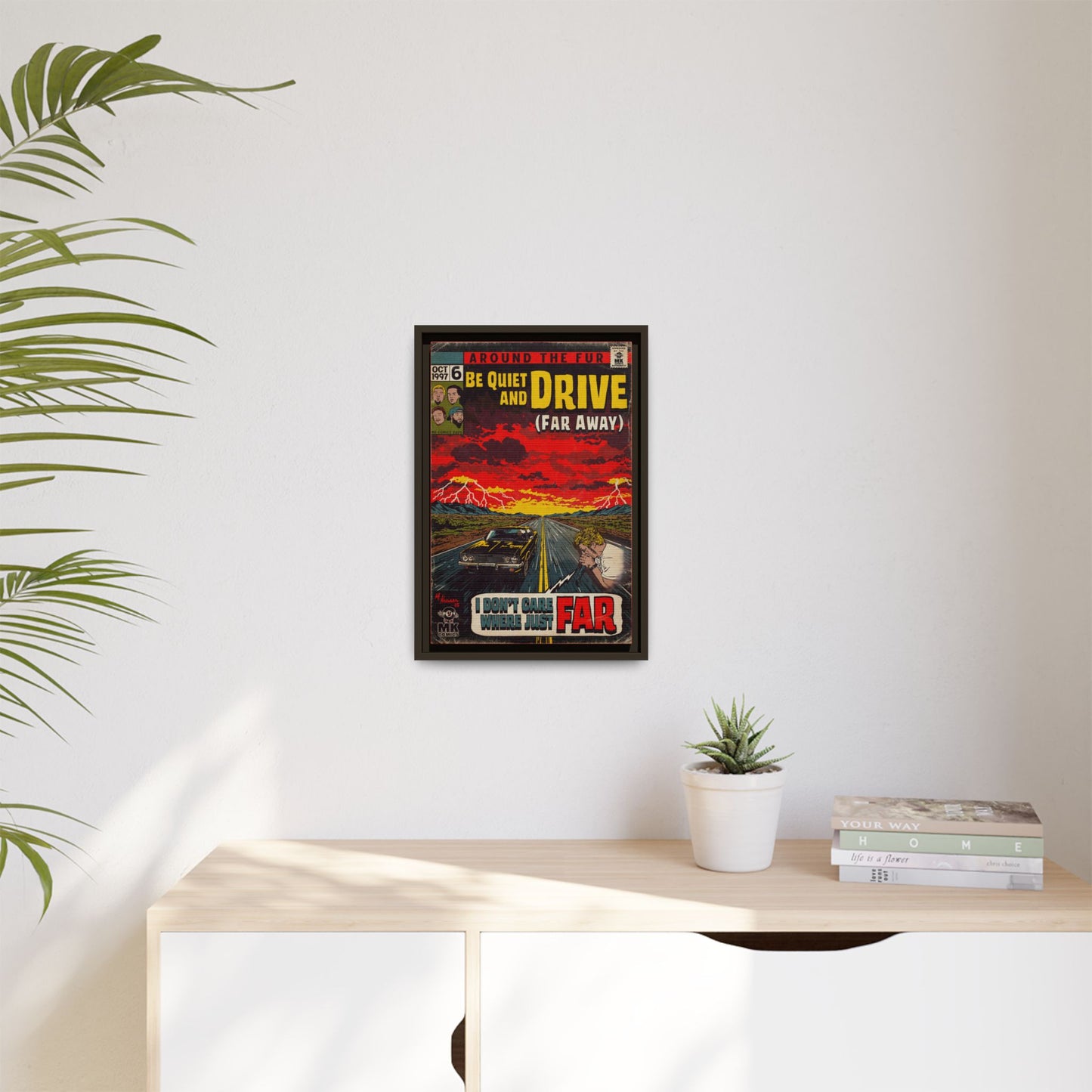 Be Quiet and Drive - Matte Canvas, Framed (Multi-color)