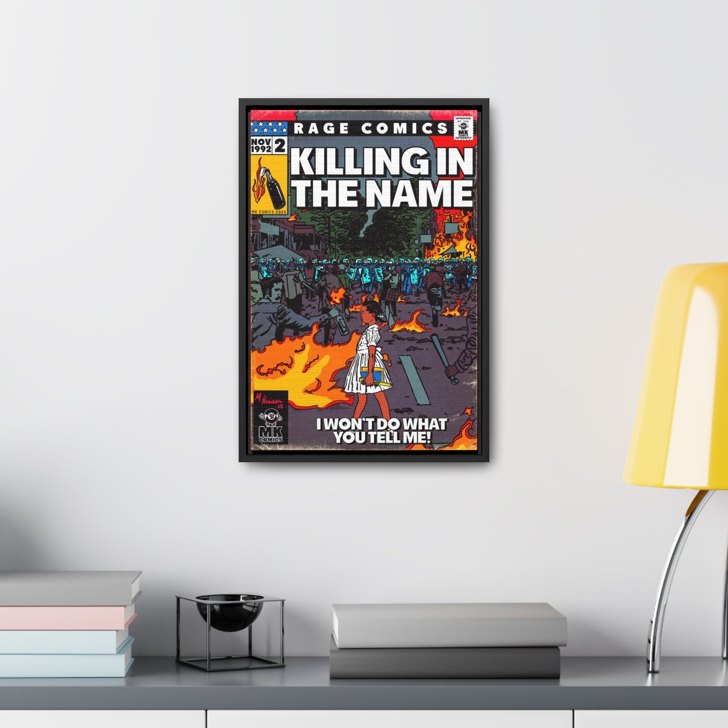 Rage - Killing In the Name - Gallery Canvas Wraps, Vertical Frame