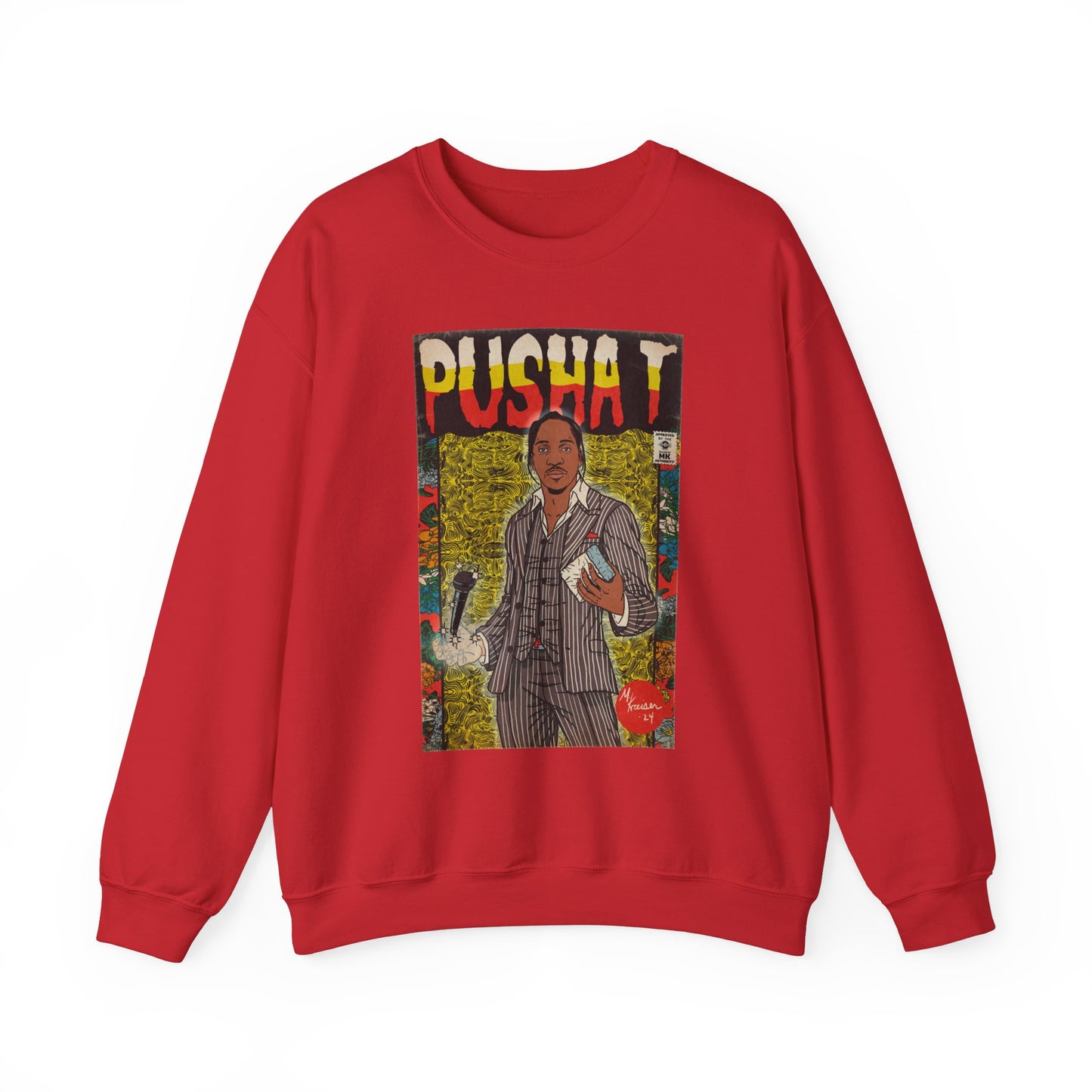 Pusha T - Comic Book Art - Unisex Heavy Blend™ Crewneck Sweatshirt