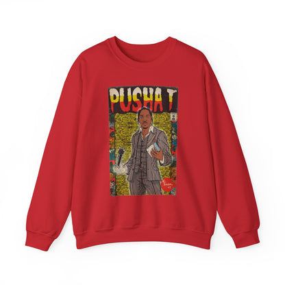 Pusha T - Comic Book Art - Unisex Heavy Blend™ Crewneck Sweatshirt