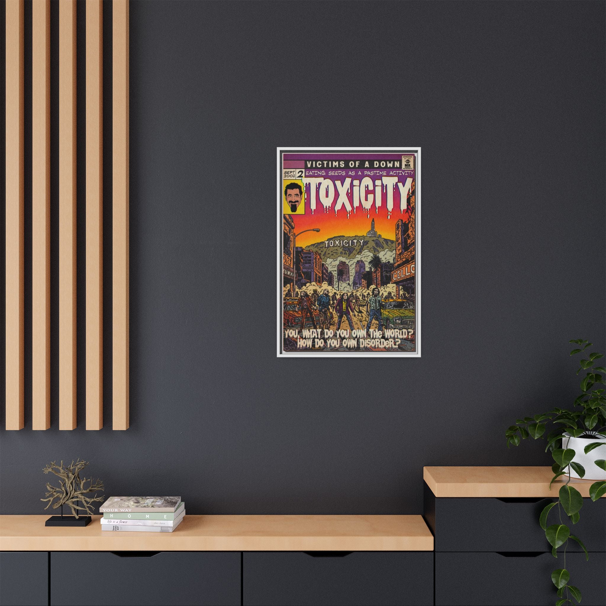 Toxicity - Matte Canvas, Framed (Multi-color)