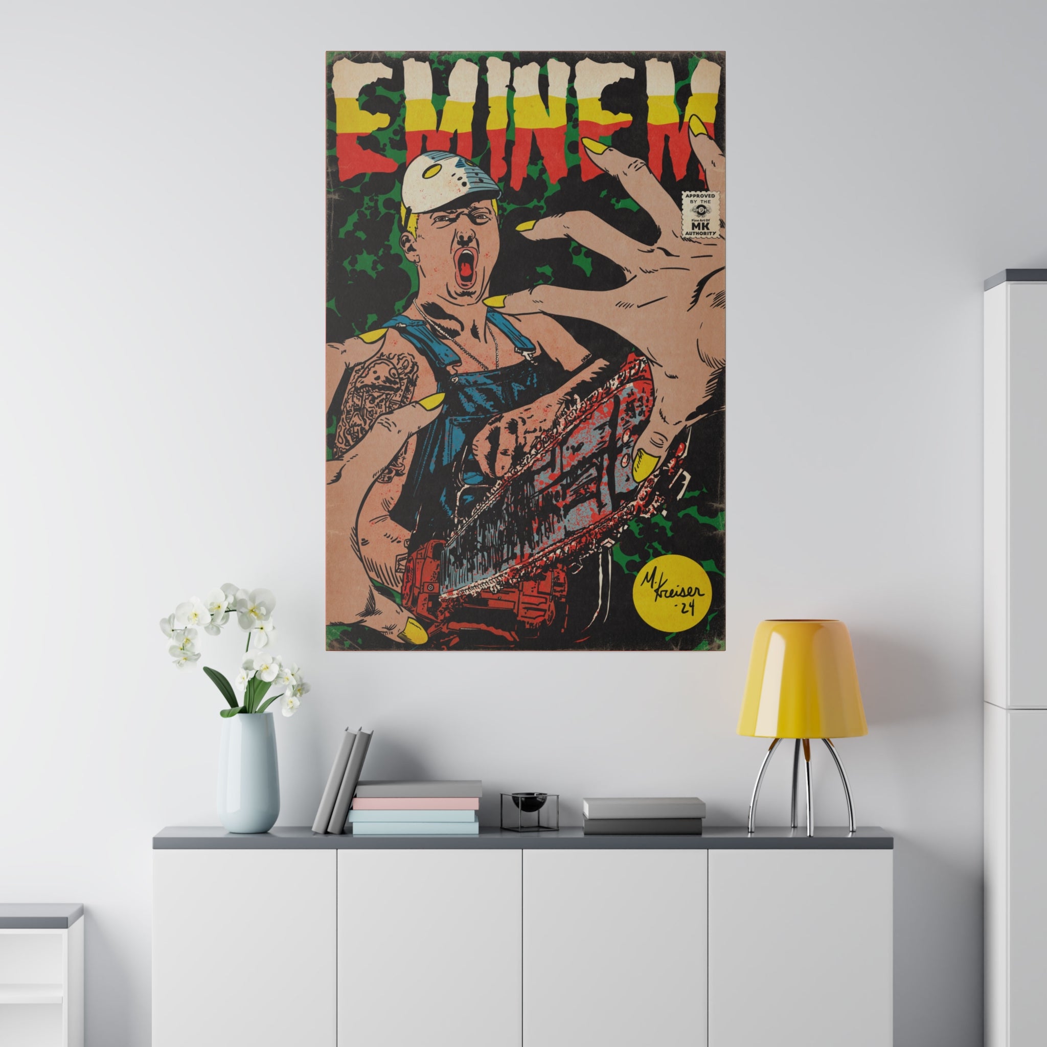 Em - Comic Book Art - Matte Canvas, Stretched, 0.75"