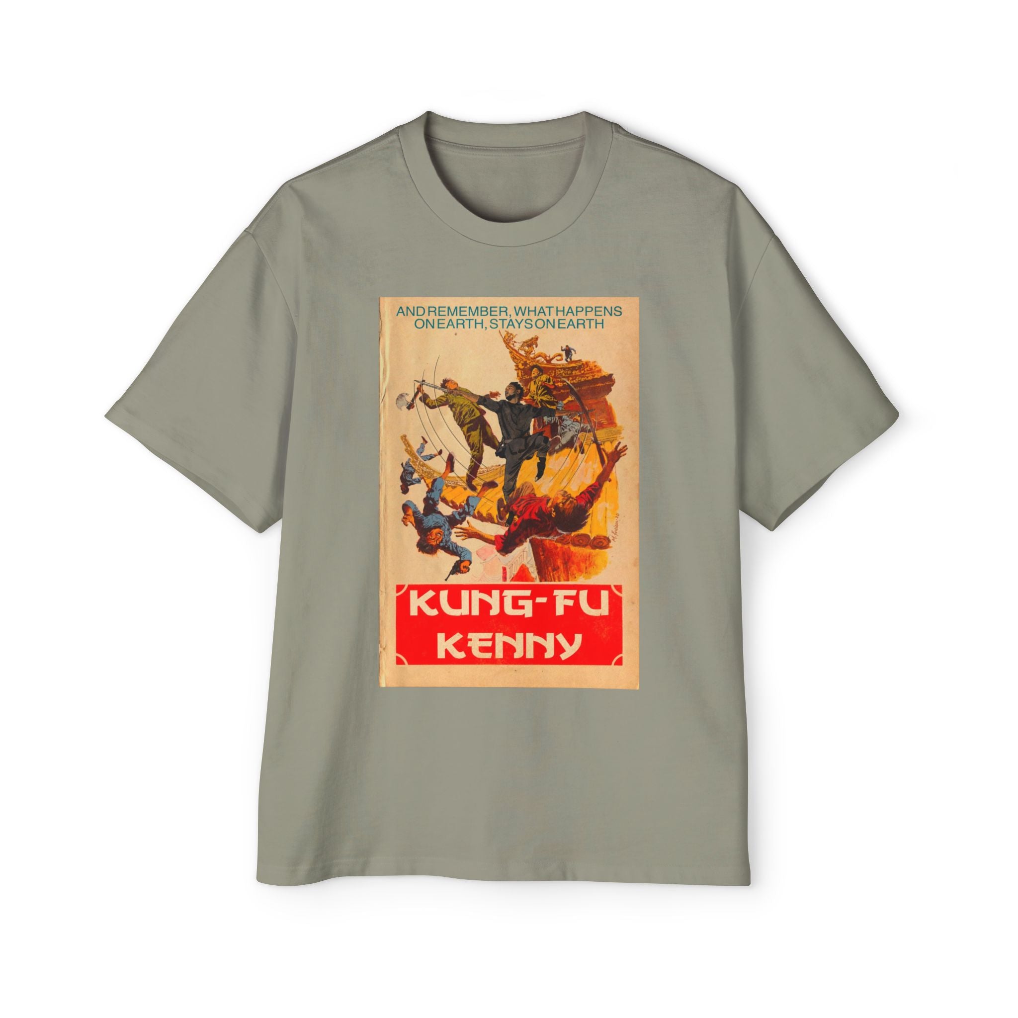 Kung-Fu Kenny - Men's Heavy Oversized Tee