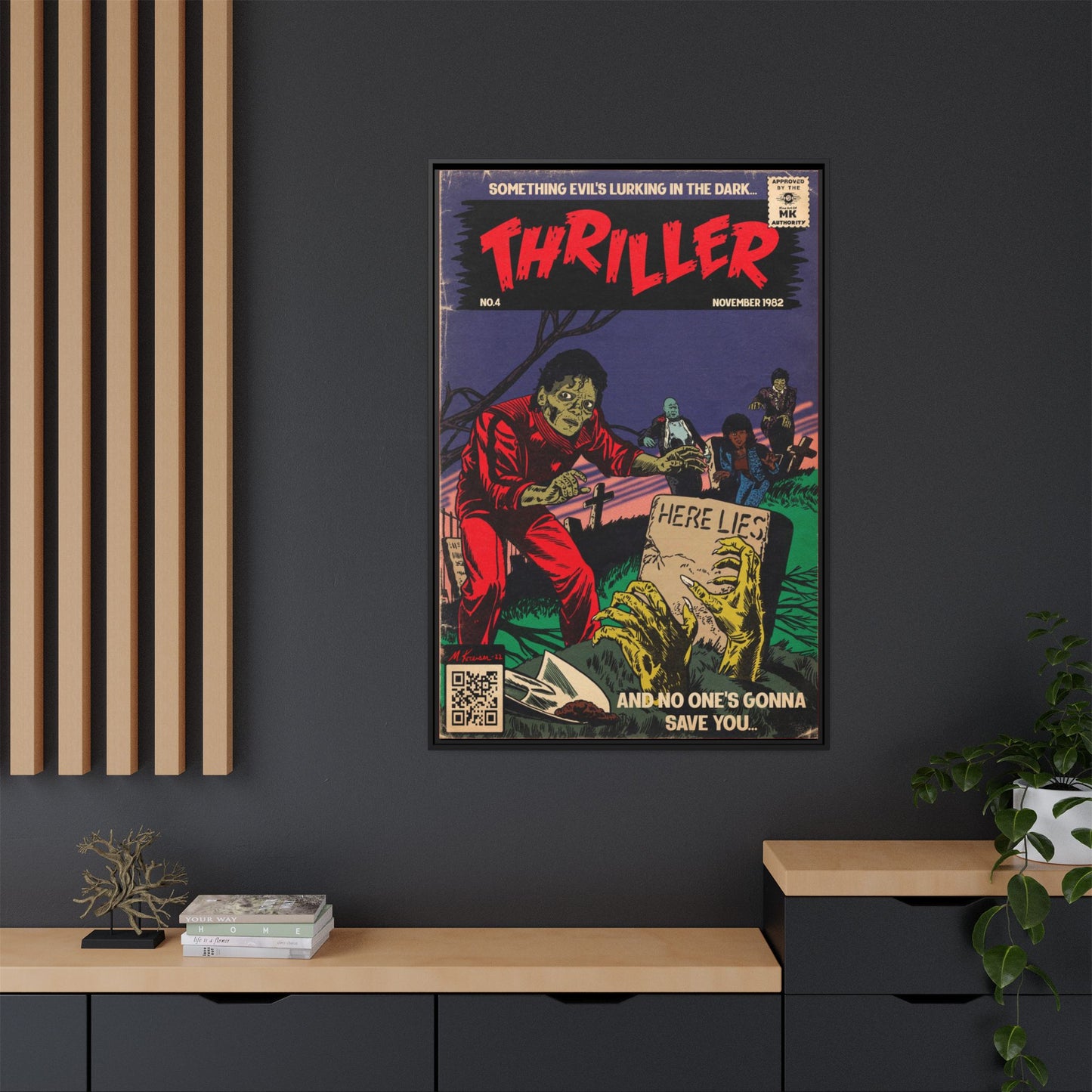 Michael Jackson- Thriller - Gallery Canvas Wraps, Vertical Frame