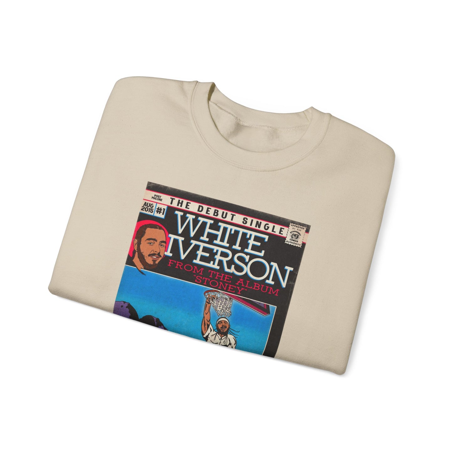 Post Malone - White Iverson -  Unisex Heavy Blend™ Crewneck Sweatshirt