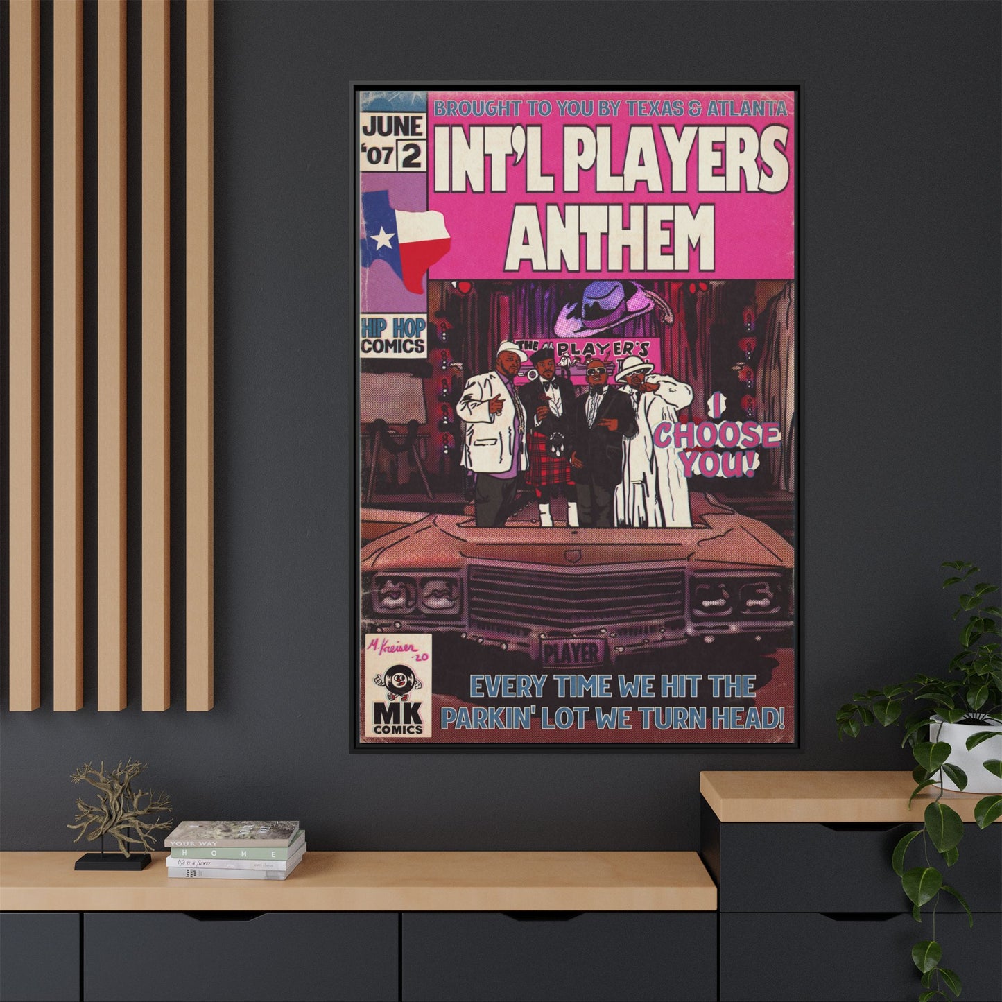 Int’l Players Anthem - Matte Canvas, Framed (Multi-color)