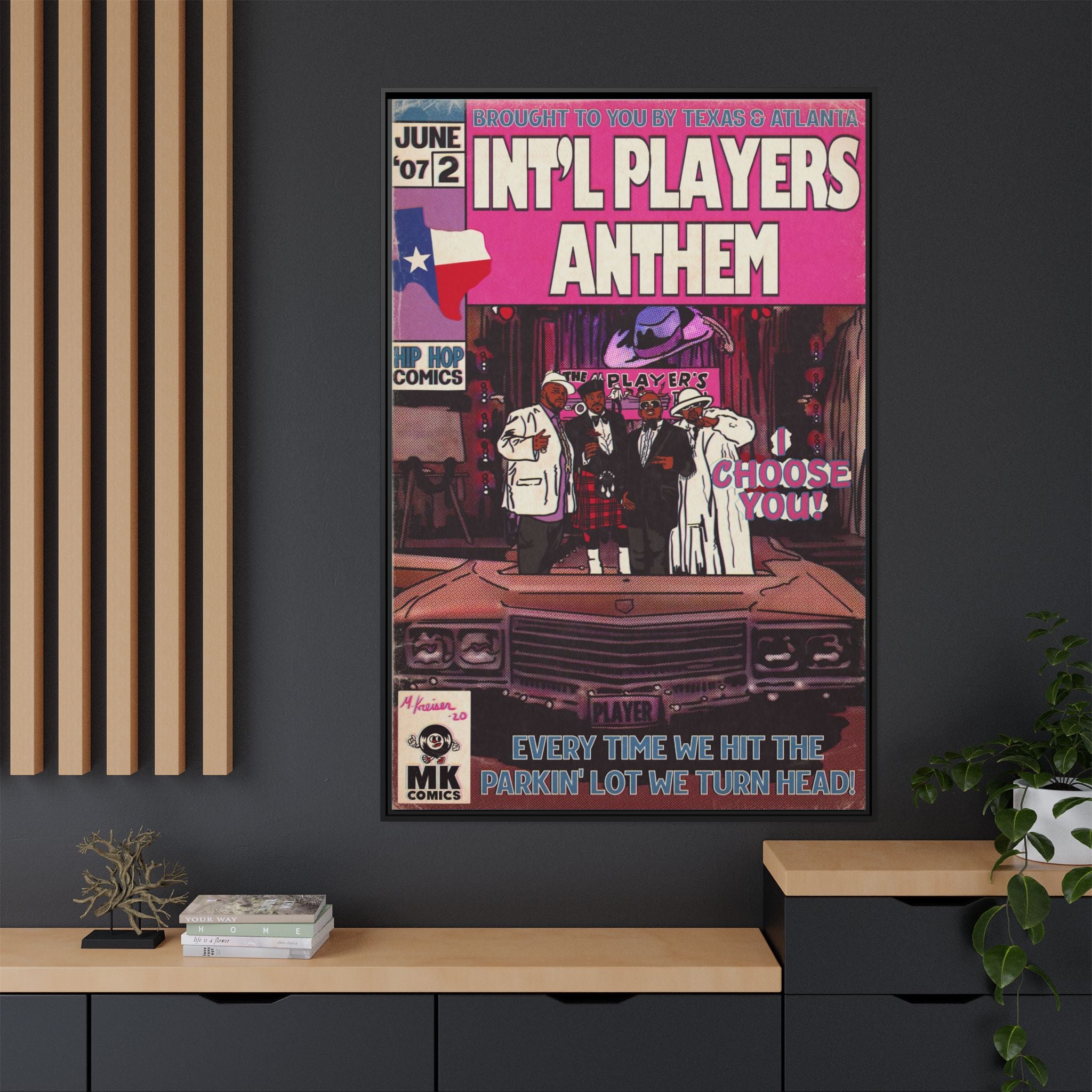 Int’l Players Anthem - Matte Canvas, Framed (Multi-color)