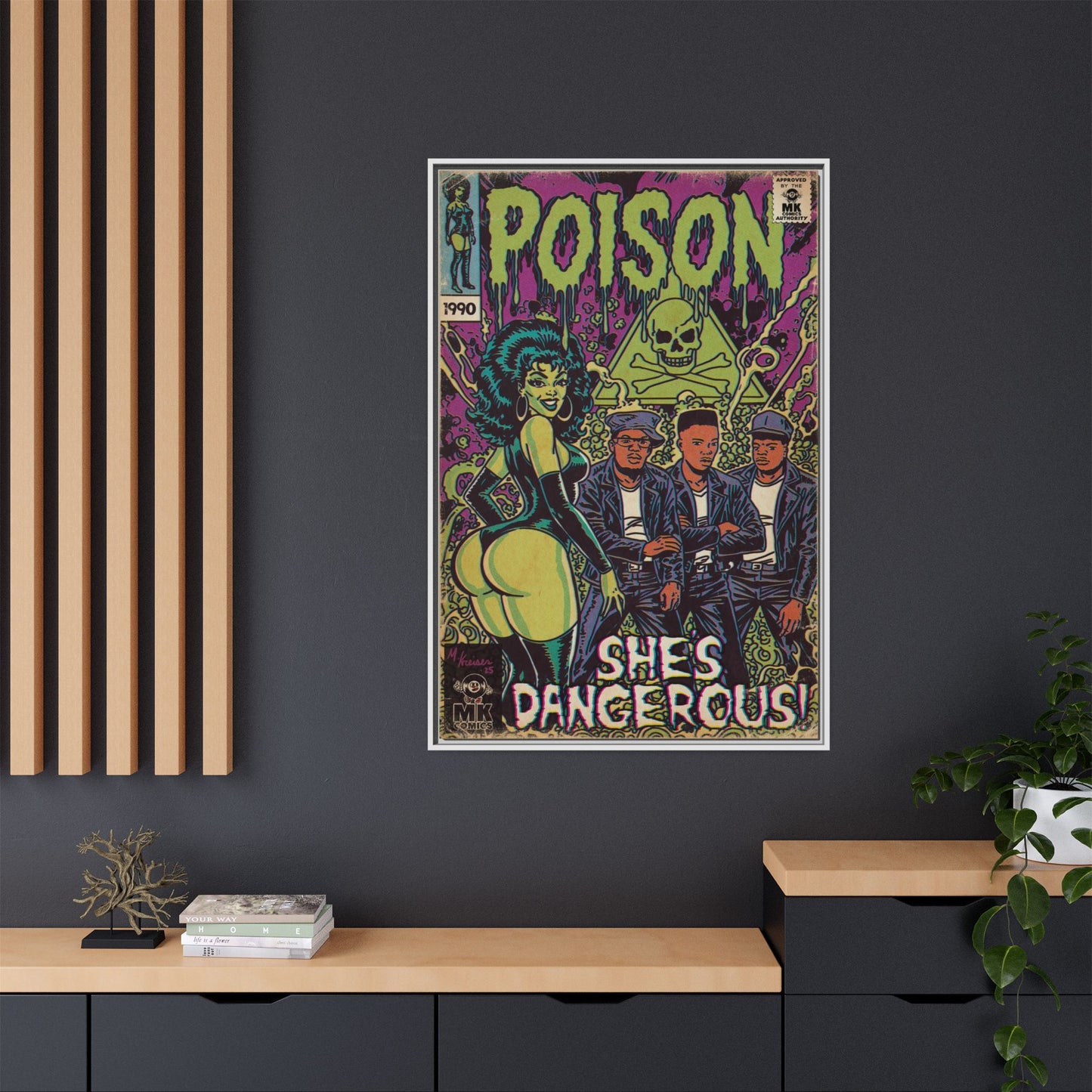 Poison - Matte Canvas, Framed (Multi-color)