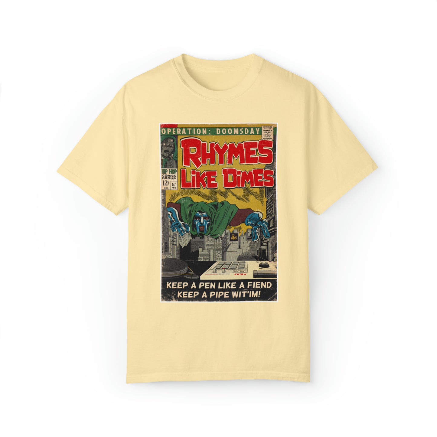MF DOOM - Rhymes Like Dimes - Unisex Comfort Colors T-shirt