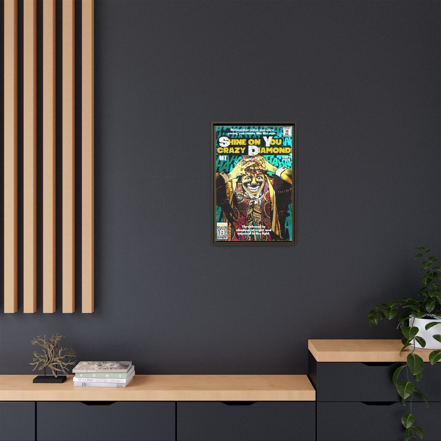 Pink Floyd - Shine on You crazy Diamond -  Gallery Canvas Wraps, Vertical Frame