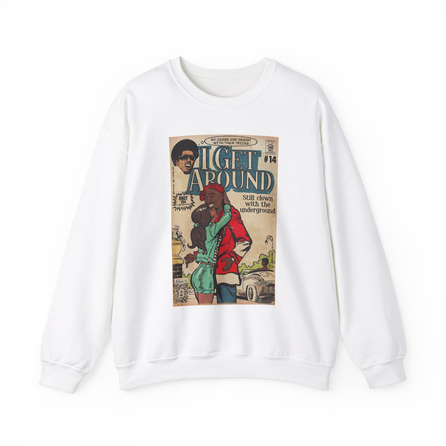 2Pac - I Get Around - Tupac - Unisex Heavy Blend™ Crewneck Sweatshirt