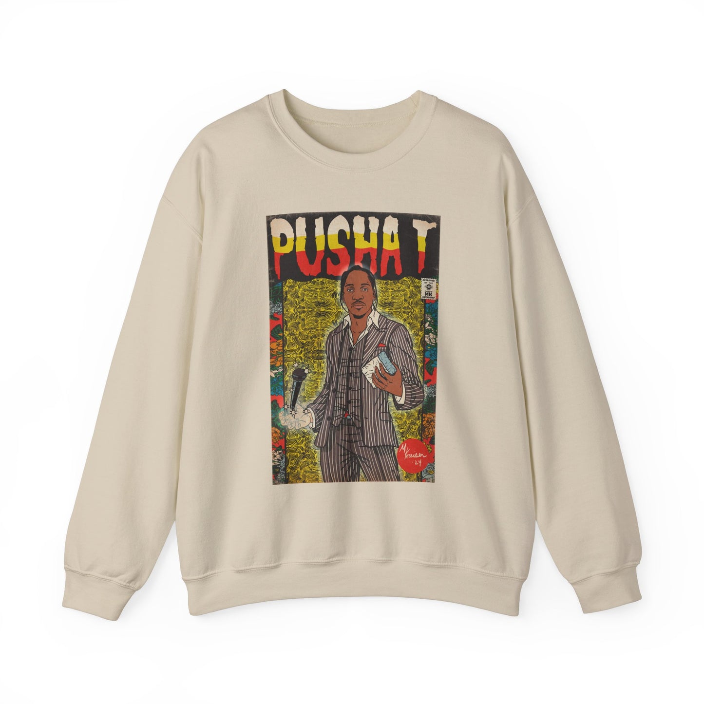 Pusha T - Comic Book Art - Unisex Heavy Blend™ Crewneck Sweatshirt