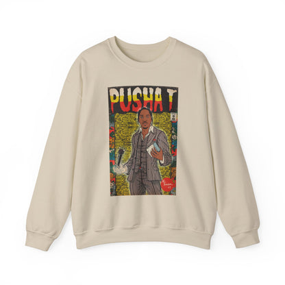 Pusha T - Comic Book Art - Unisex Heavy Blend™ Crewneck Sweatshirt