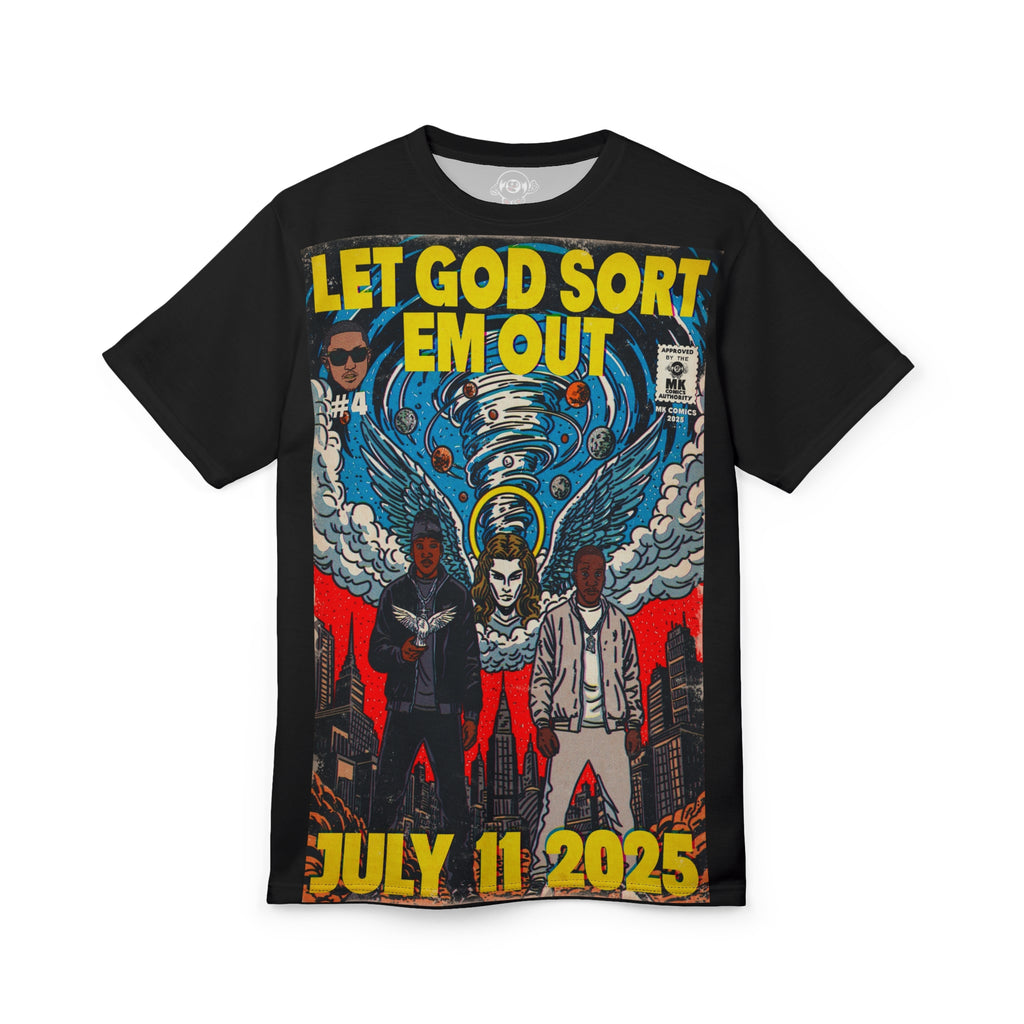 Let God Sort Em Out - Unisex Cut & Sew Tee (AOP)