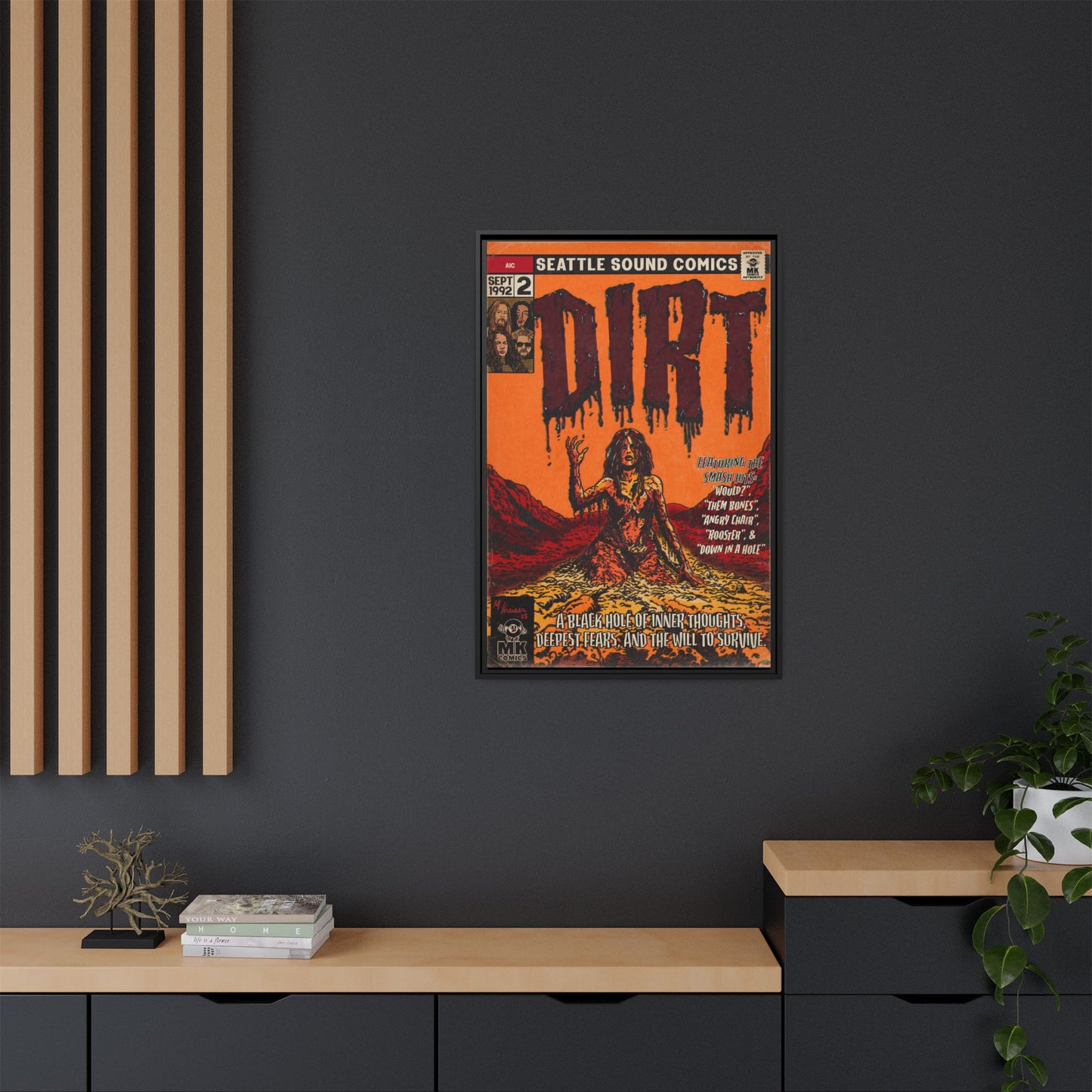 Dirt - Matte Canvas, Framed (Multi-color)