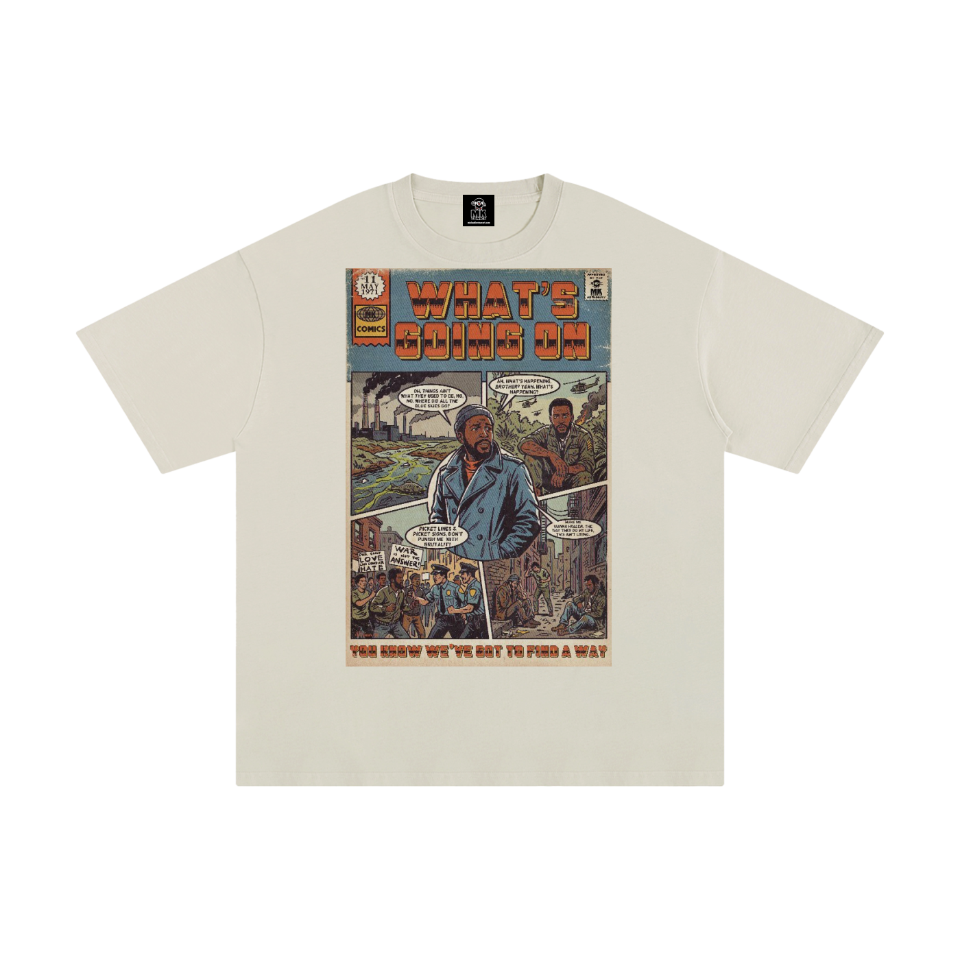 What's Going On - Unisex Pure Cotton T-Shirt
