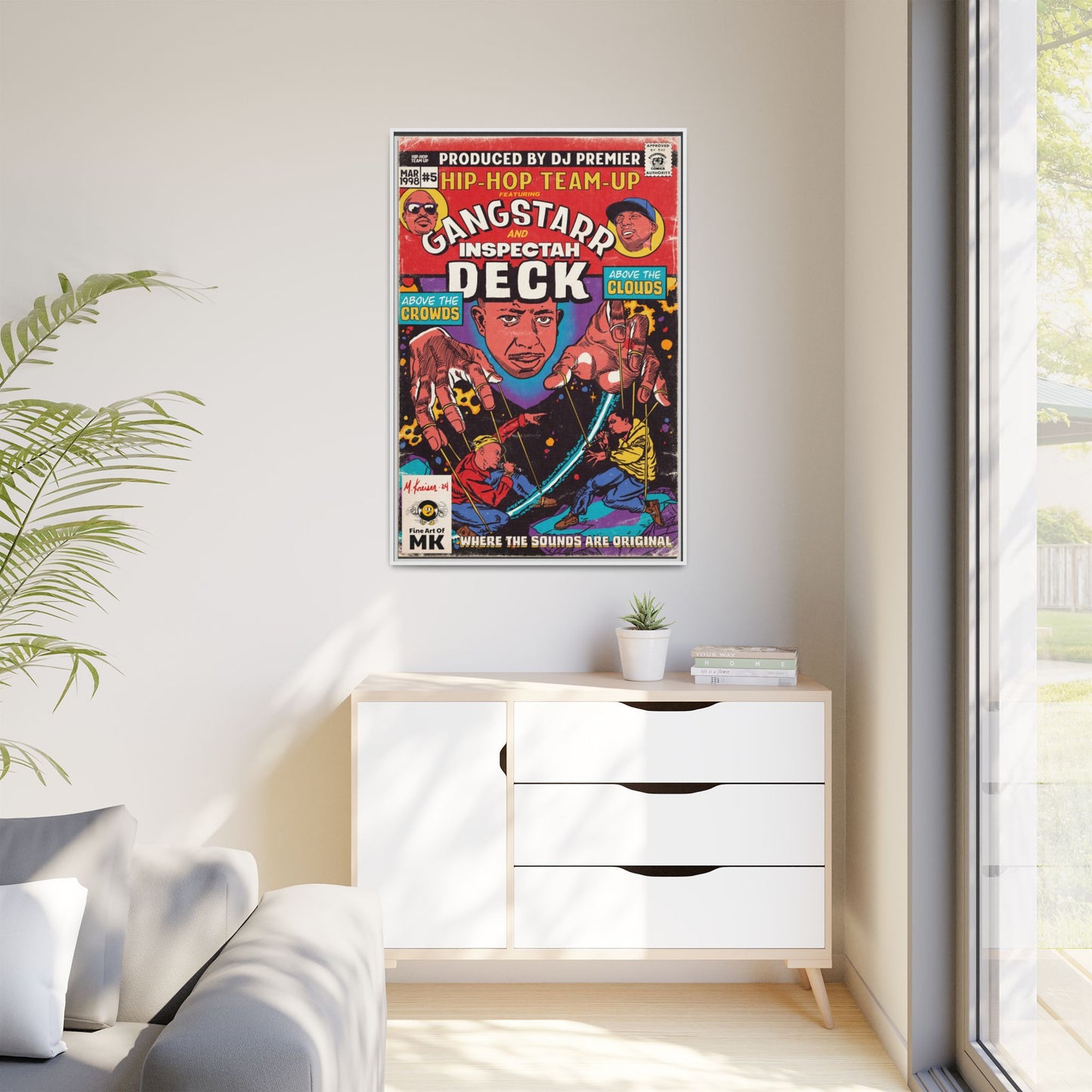 Gang Starr & Inspectah Deck - Above The Clouds - Gallery Canvas Wraps, Vertical Frame