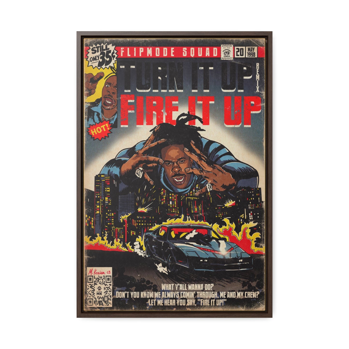 Busta Rhymes - Turn It Up/Fire It Up - Gallery Canvas Wraps, Vertical Frame