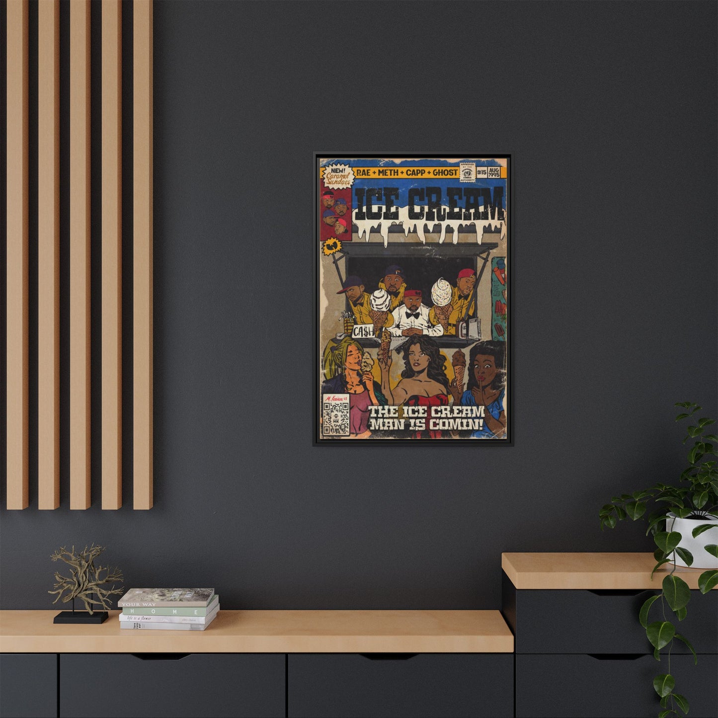 Raekwon- Ice Cream - Gallery Canvas Wraps, Vertical Frame