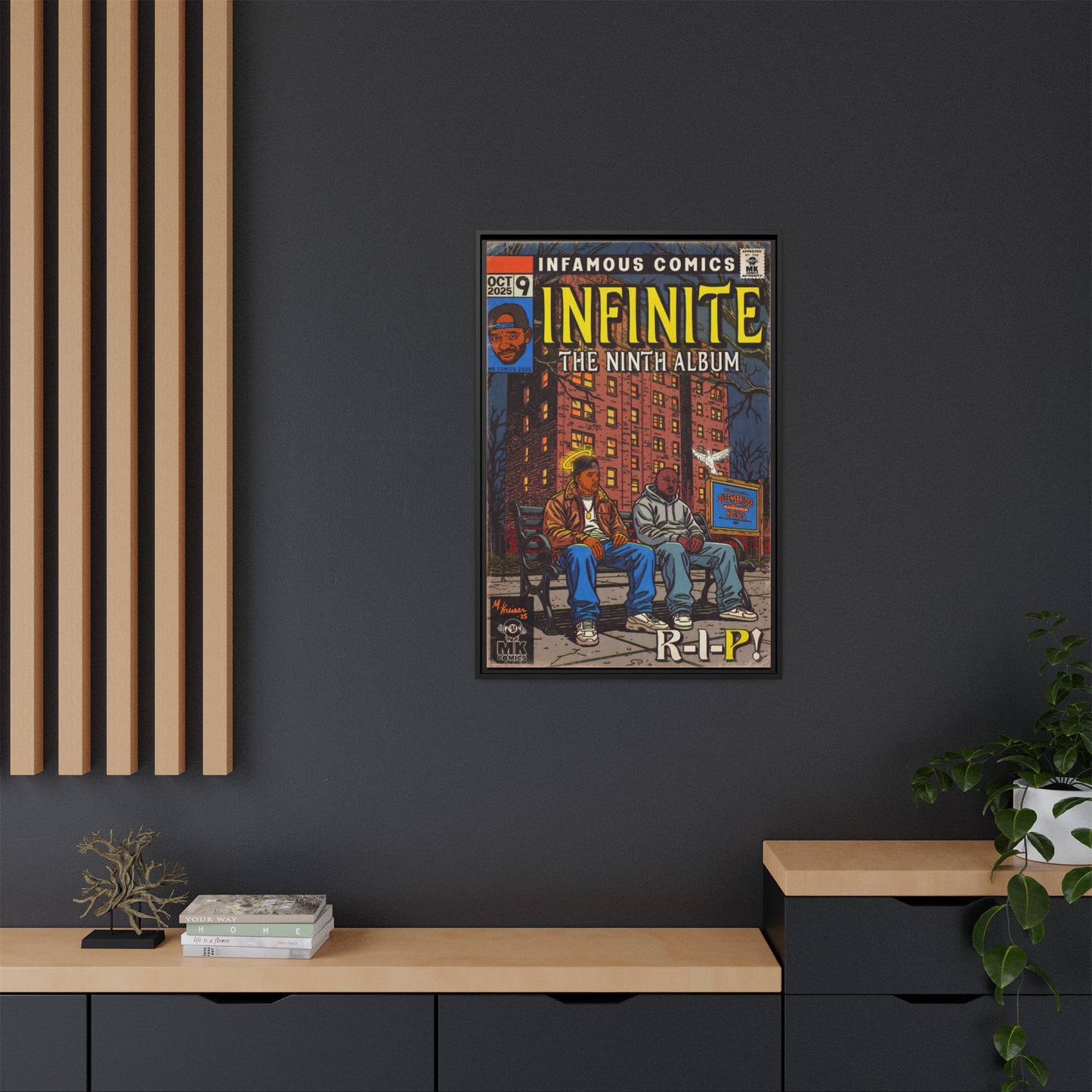 Infinite - Comic Book Art - Matte Canvas, Framed (Multi-color)