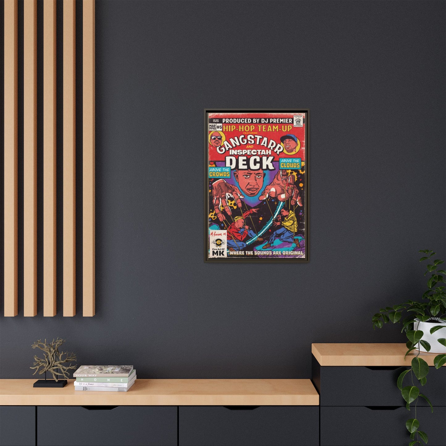 Gang Starr & Inspectah Deck - Above The Clouds - Gallery Canvas Wraps, Vertical Frame