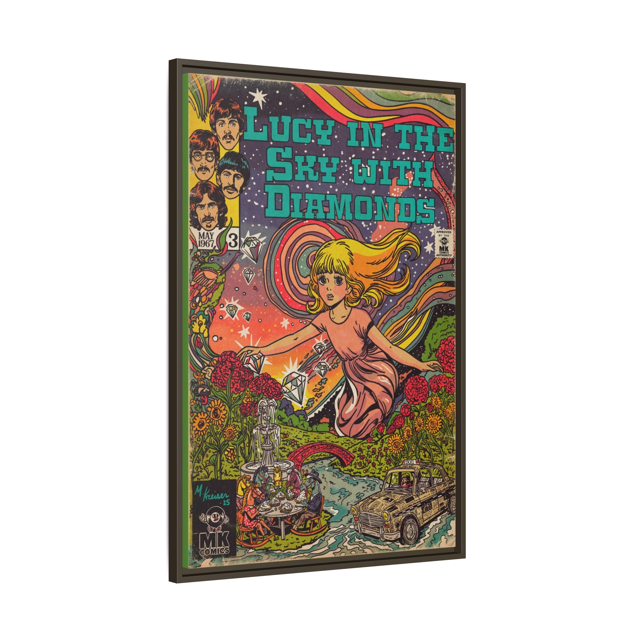 Lucy in the Sky with Diamonds - Matte Canvas, Framed (Multi-color)