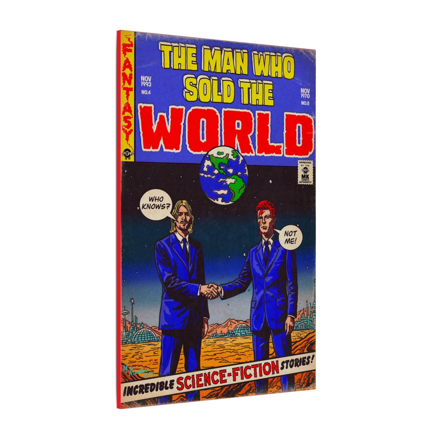 Bowie & Cobain - The Man Who Sold the World - Matte Canvas, Stretched