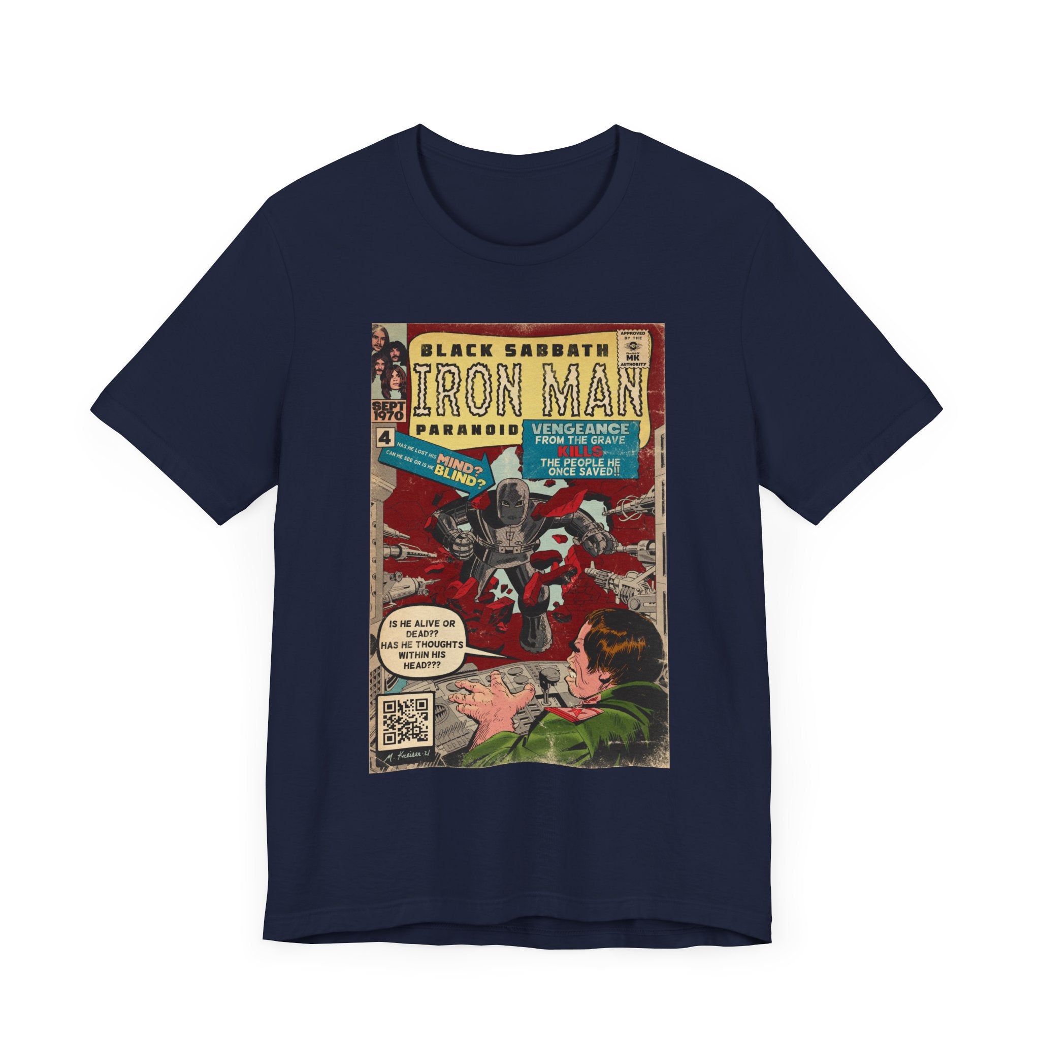 Iron Man - Rock Comic Art - Unisex Jersey Short Sleeve Tee