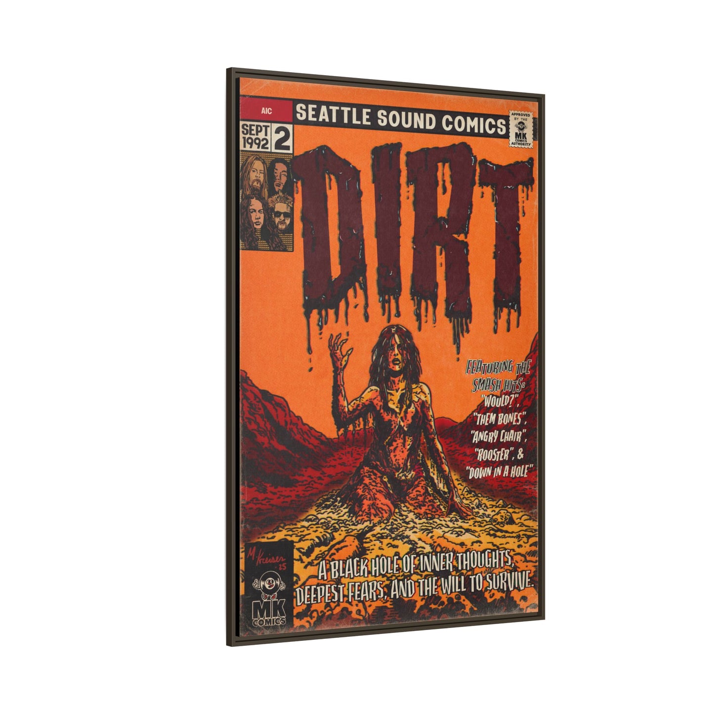 Dirt - Matte Canvas, Framed (Multi-color)