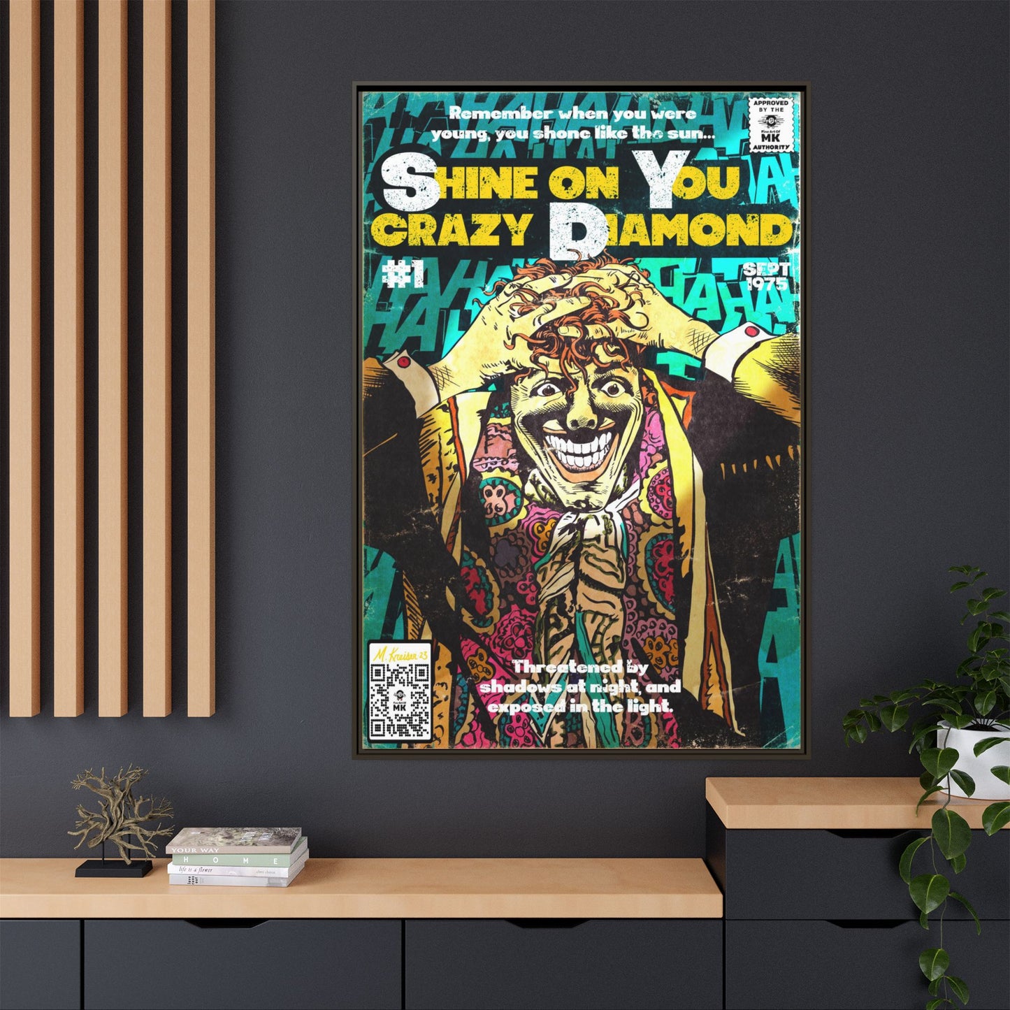 Pink Floyd - Shine on You crazy Diamond -  Gallery Canvas Wraps, Vertical Frame