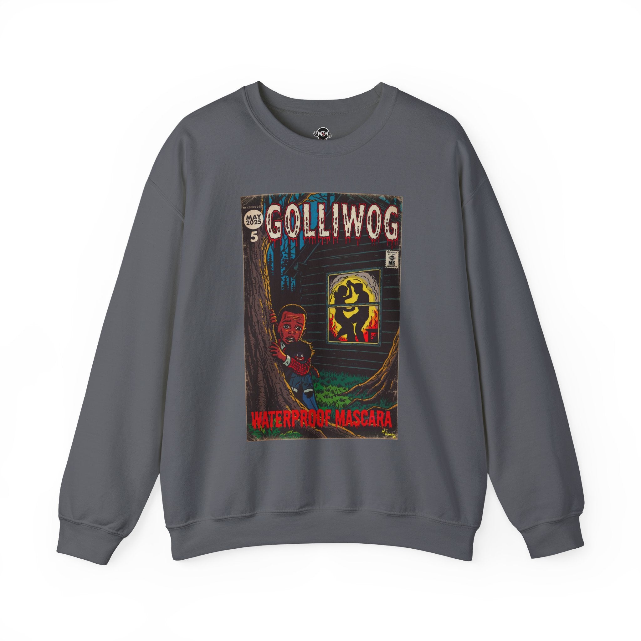 Waterproof Mascara - Golliwog - Unisex Heavy Blend™ Crewneck Sweatshirt