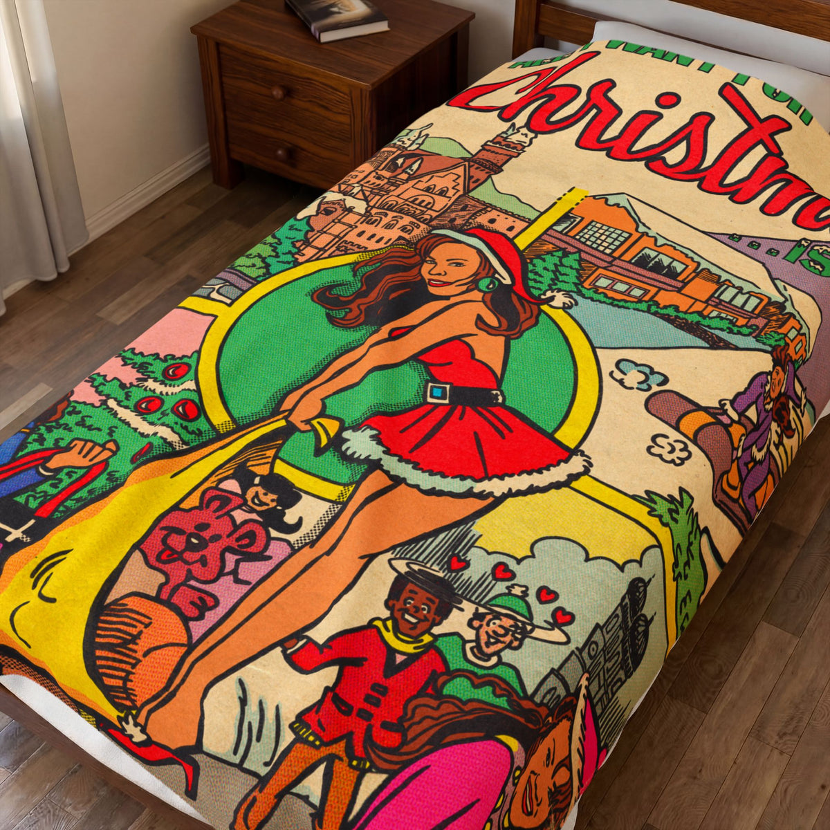 All I Want for Christmas - Velveteen Plush Blanket