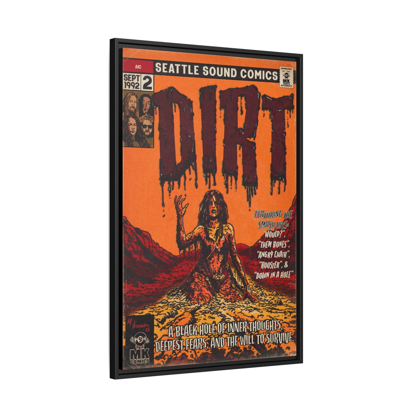 Dirt - Matte Canvas, Framed (Multi-color)