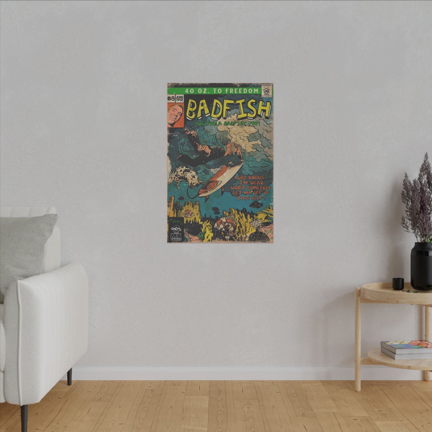 Badfish - Matte Canvas, Stretched, 0.75"