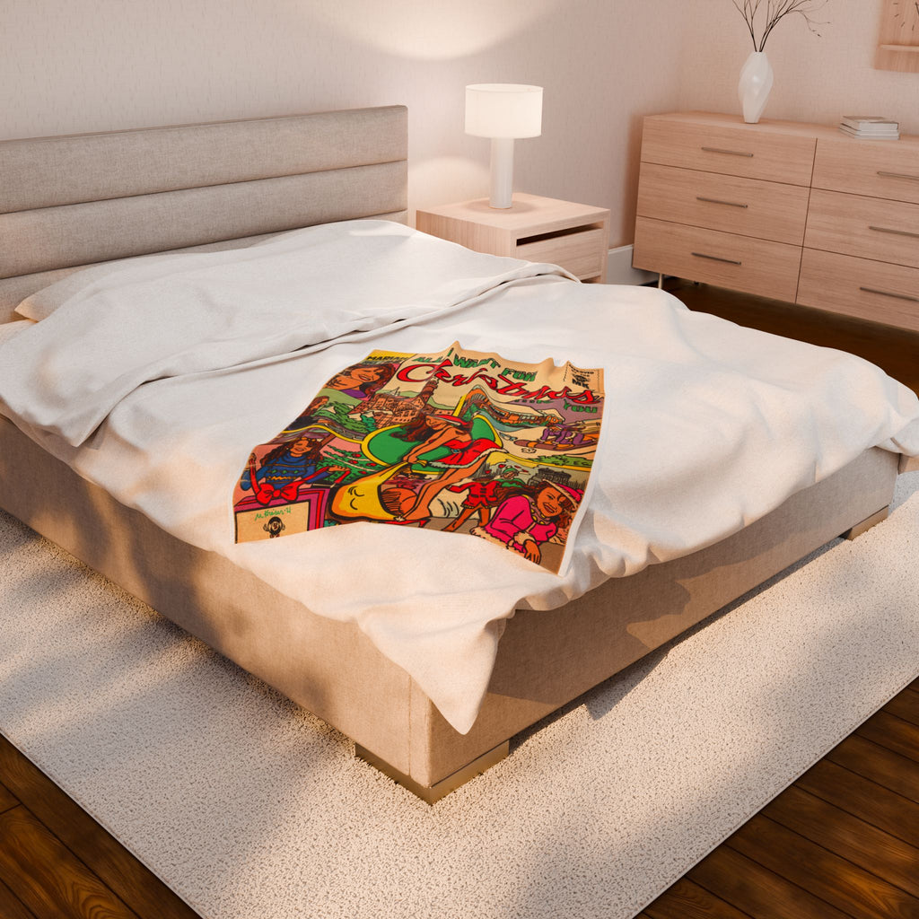 All I Want for Christmas... - Velveteen Plush Blanket