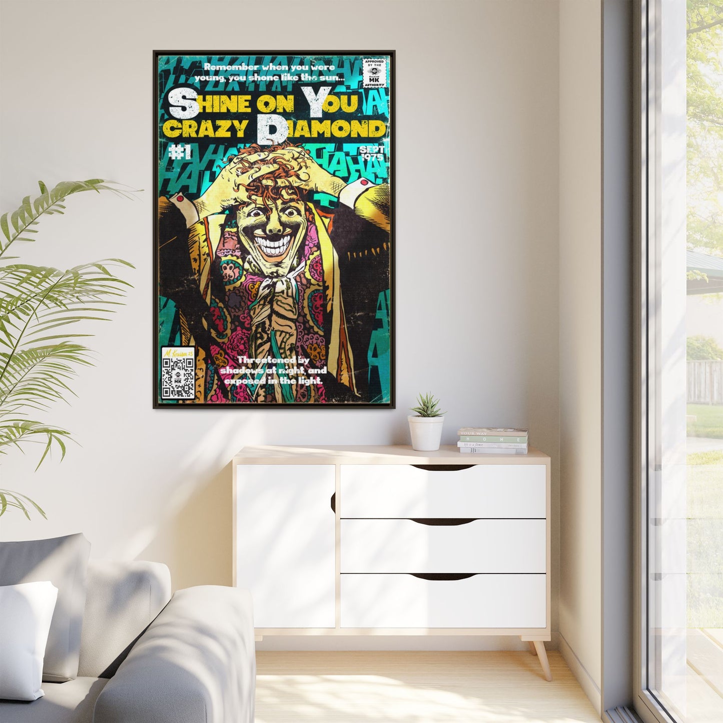 Pink Floyd - Shine on You crazy Diamond -  Gallery Canvas Wraps, Vertical Frame