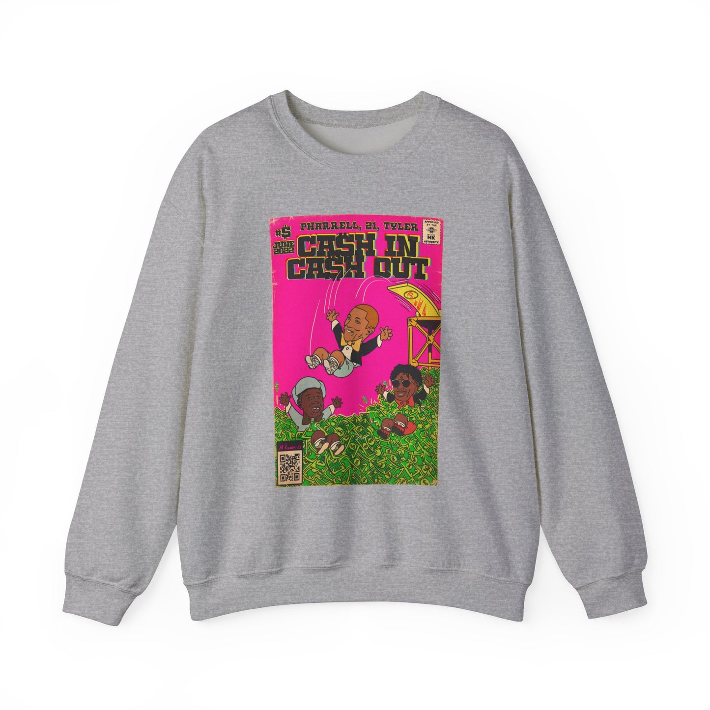 Pharrell, 21 Savage & Tyler - Cash In Cash Out - Unisex Heavy Blend™ Crewneck Sweatshirt