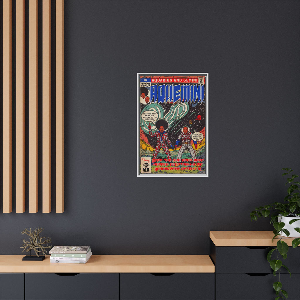 Aquemini - Comic Book Art - Matte Canvas, Framed (Multi-color)