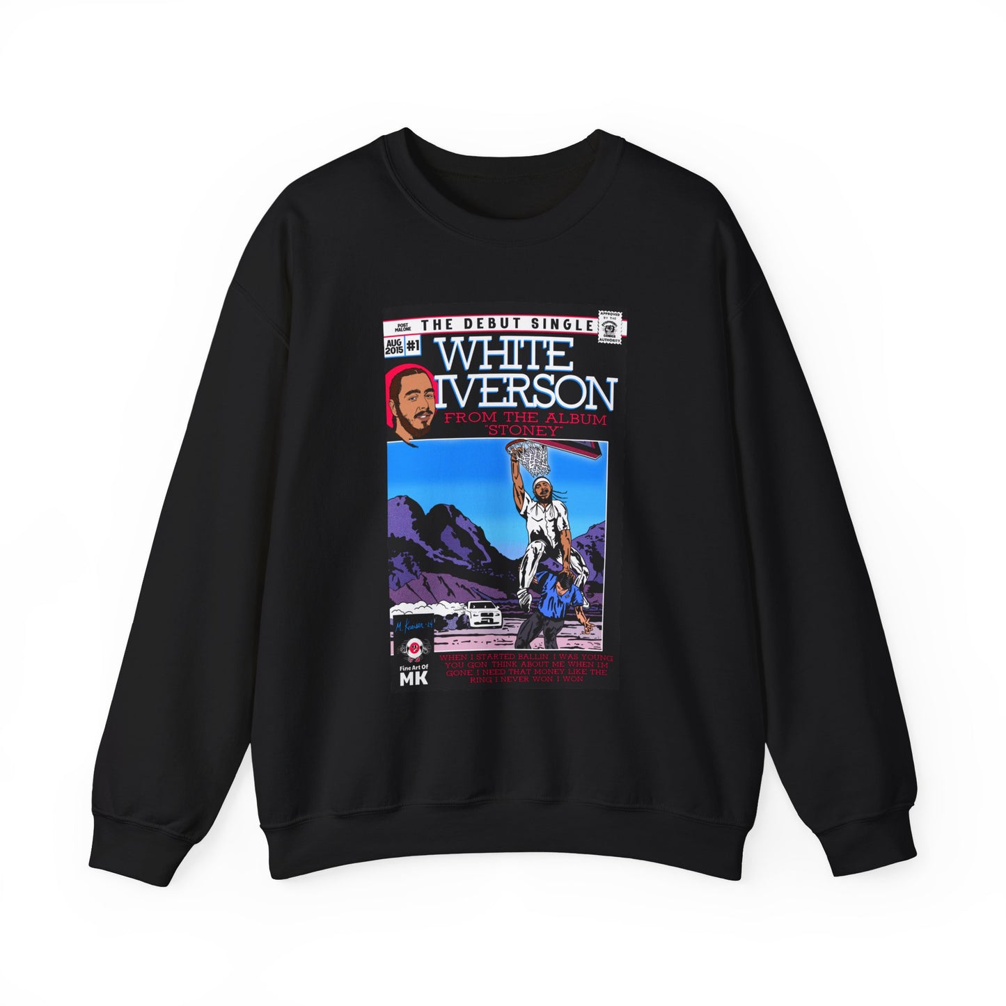 Post Malone - White Iverson -  Unisex Heavy Blend™ Crewneck Sweatshirt