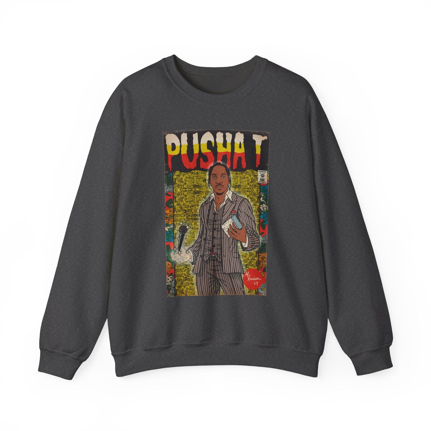 Pusha T - Comic Book Art - Unisex Heavy Blend™ Crewneck Sweatshirt