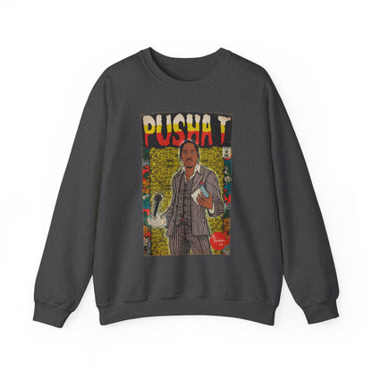 Pusha T - Comic Book Art - Unisex Heavy Blend™ Crewneck Sweatshirt