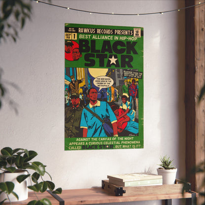 Black Star - Comic Book Art - Vertical Matte Poster