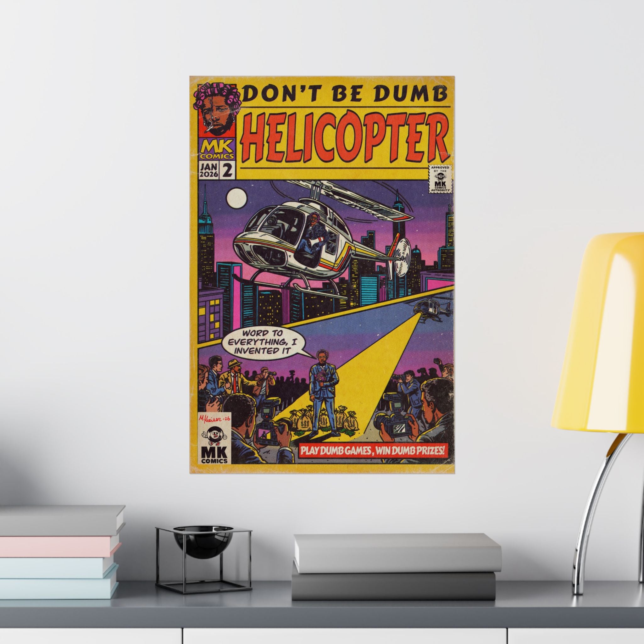 Helicopter - Matte Vertical Posters