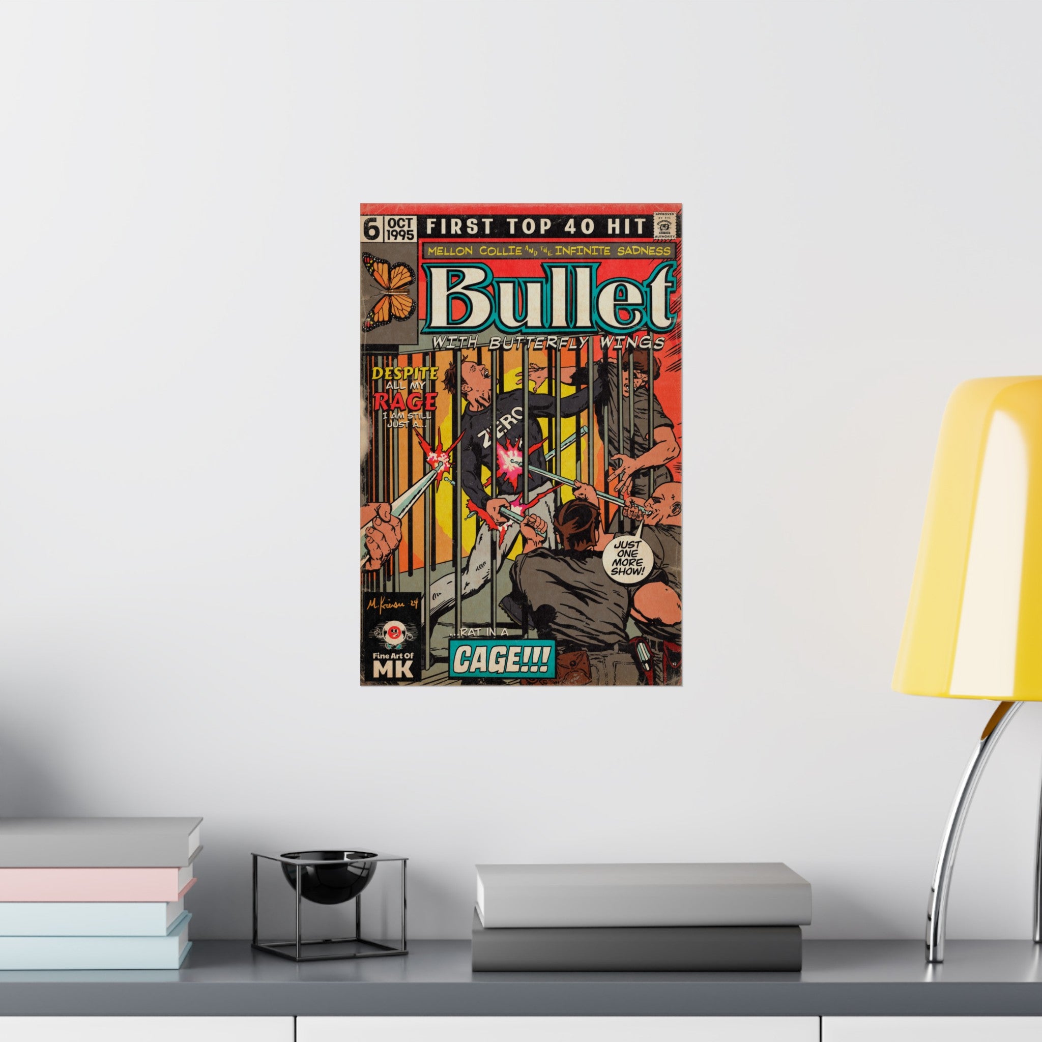 Bullet With Butterfly Wings - Matte Vertical Poster
